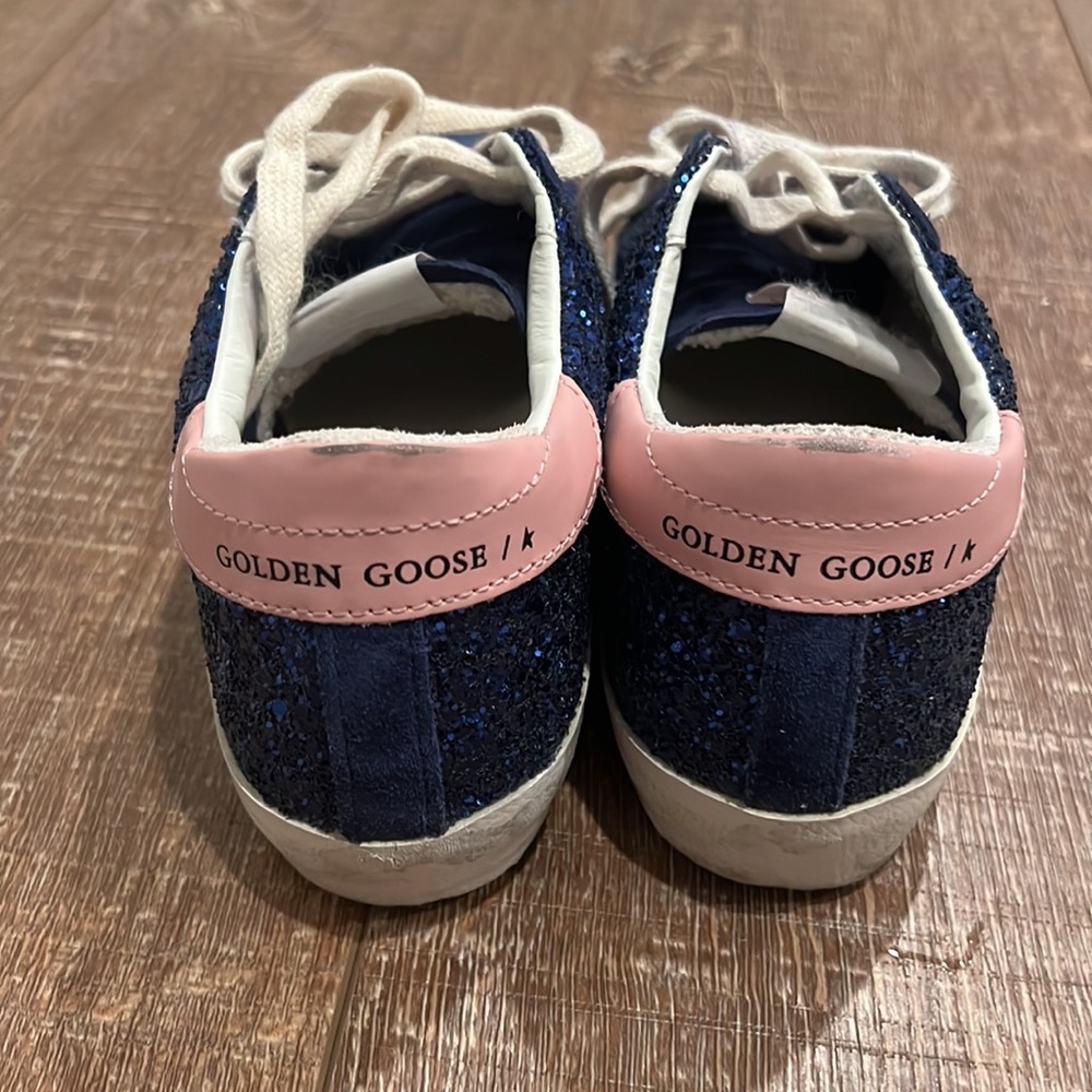 Golden Goose Superstar Leather Glitter Low Top Sneakers - Picture 8 of 13